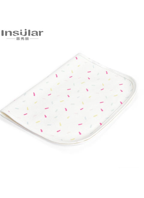 50×70cm Baby Waterproof Bed Pad with 100% Cotton Surface for Kids, Toddlers, Adults, Reusable and Washable Incontinence Underpads Mat for Pack n Play and Crib, Colored Dot