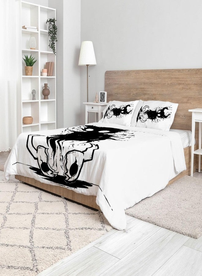 Allenjoy Full Size Shadowy Creature Rising Comforter Set Broken Mask Figure Bed Bedding Sets Bedroom Decor with 2 Pillowcases SC00825-005 - Image 3