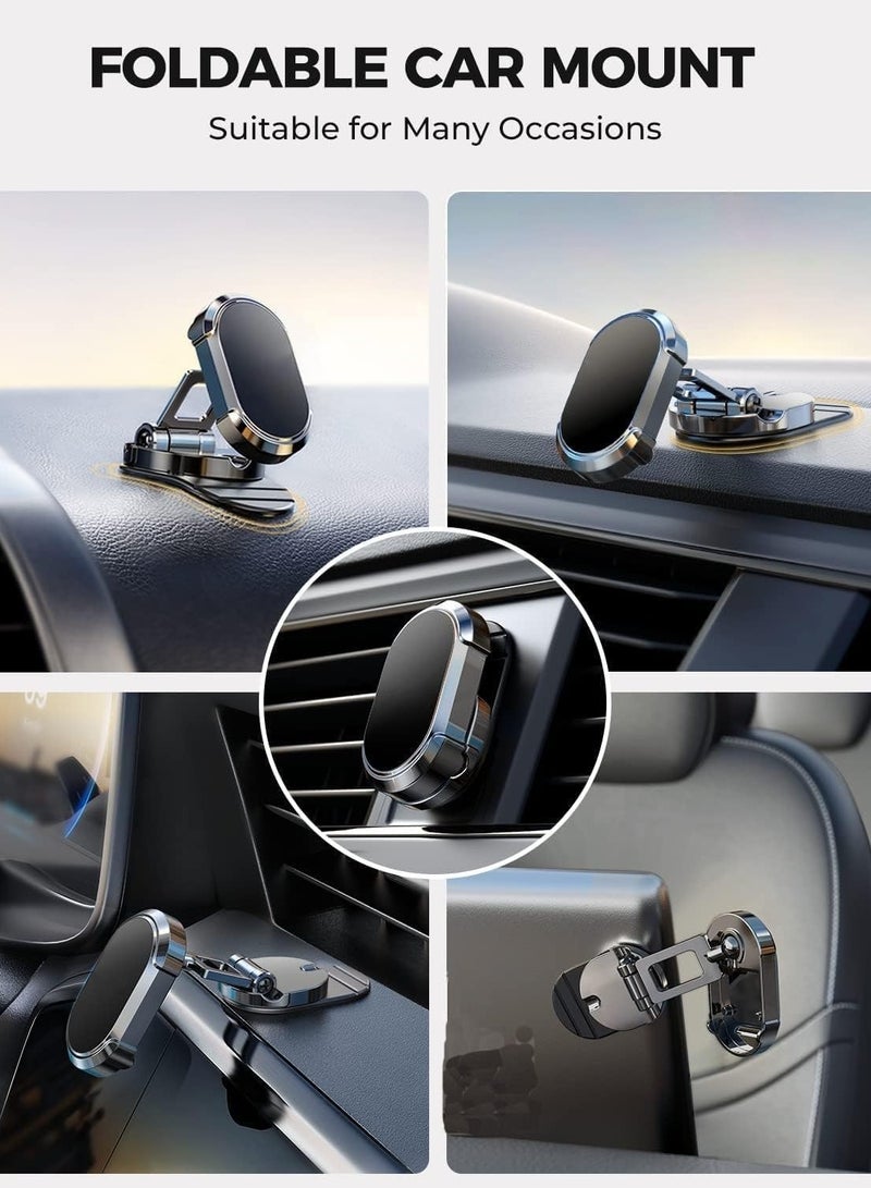 Magnetic Car Phone Holder - 360° Rotating Foldable Mount with Strong Suction Cup – Dashboard, Gym, Shower & Office Stand for All Smartphones, MagSafe Compatible - Image 5