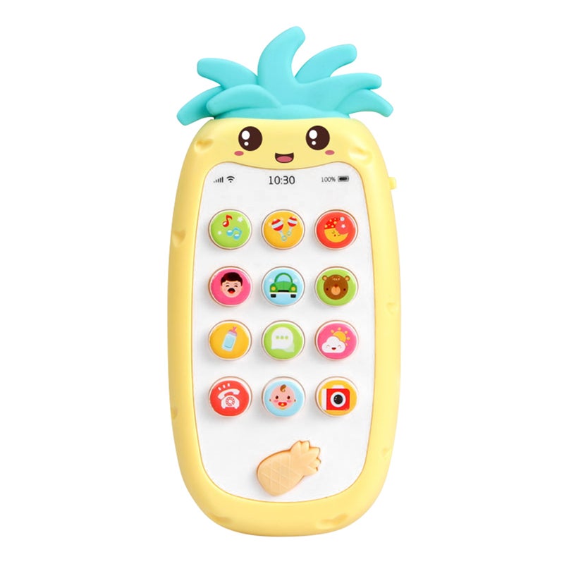 Mobile Phone Toy with Light Music & Sounds Silicone Teether Baby Multifunctional Smartphone Toy for Babies  Infants Toddlers 6 Months + - Image 1