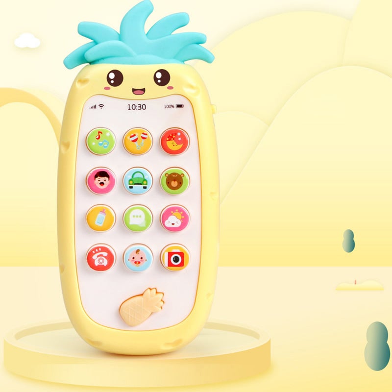 Mobile Phone Toy with Light Music & Sounds Silicone Teether Baby Multifunctional Smartphone Toy for Babies  Infants Toddlers 6 Months + - Image 2