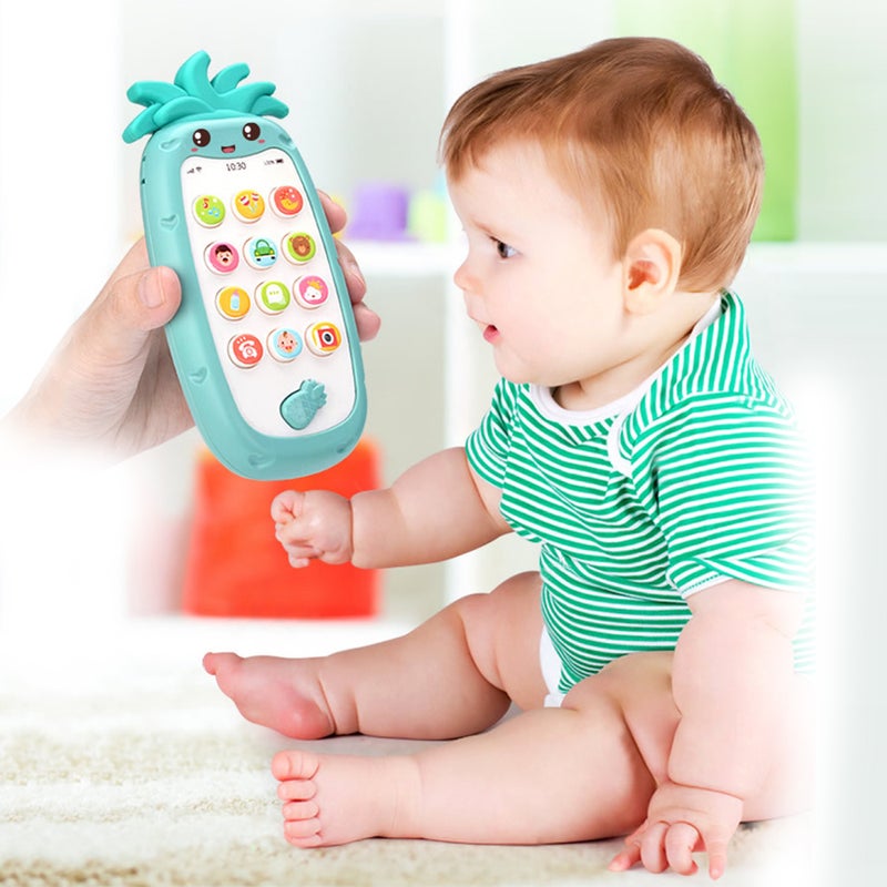 Mobile Phone Toy with Light Music & Sounds Silicone Teether Baby Multifunctional Smartphone Toy for Babies  Infants Toddlers 6 Months + - Image 3