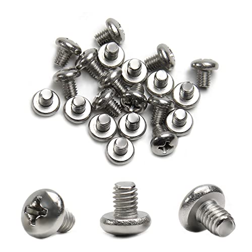 MroMax 20Pcs M4 x 5mm Pan Head Phillips Machine Screws, 304 Stainless Steel 18-8, Fully Thread, Metric Silver Gray Cross Head Screws Bolts for Cabinet Drawer Knob Pull Handle - Image 1