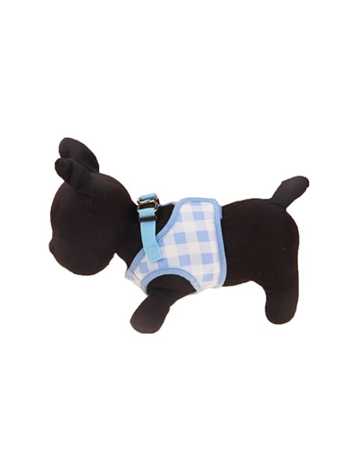 NIBEMINENT Nylon Check Pattern Leash With Vest Blue/White S - Image 3