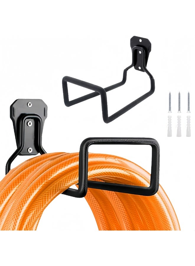 McDou Multifunctional metal hose hook, wall-mounted durable bracket, suitable for yard, garden and garage, suitable for hose, extension cord storage - Image 1