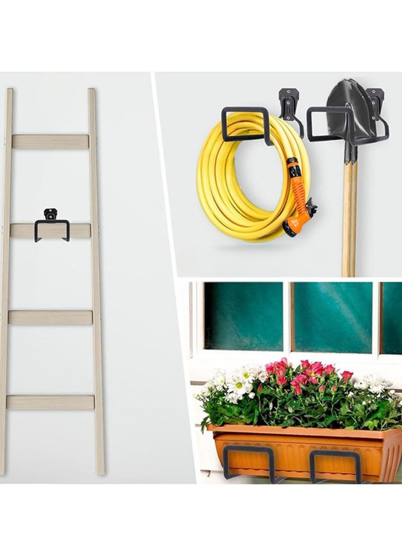 McDou Multifunctional metal hose hook, wall-mounted durable bracket, suitable for yard, garden and garage, suitable for hose, extension cord storage - Image 3