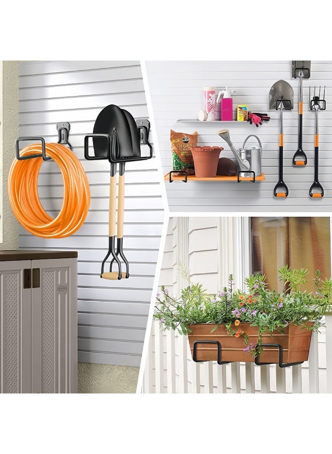 McDou Multifunctional metal hose hook, wall-mounted durable bracket, suitable for yard, garden and garage, suitable for hose, extension cord storage - Image 4