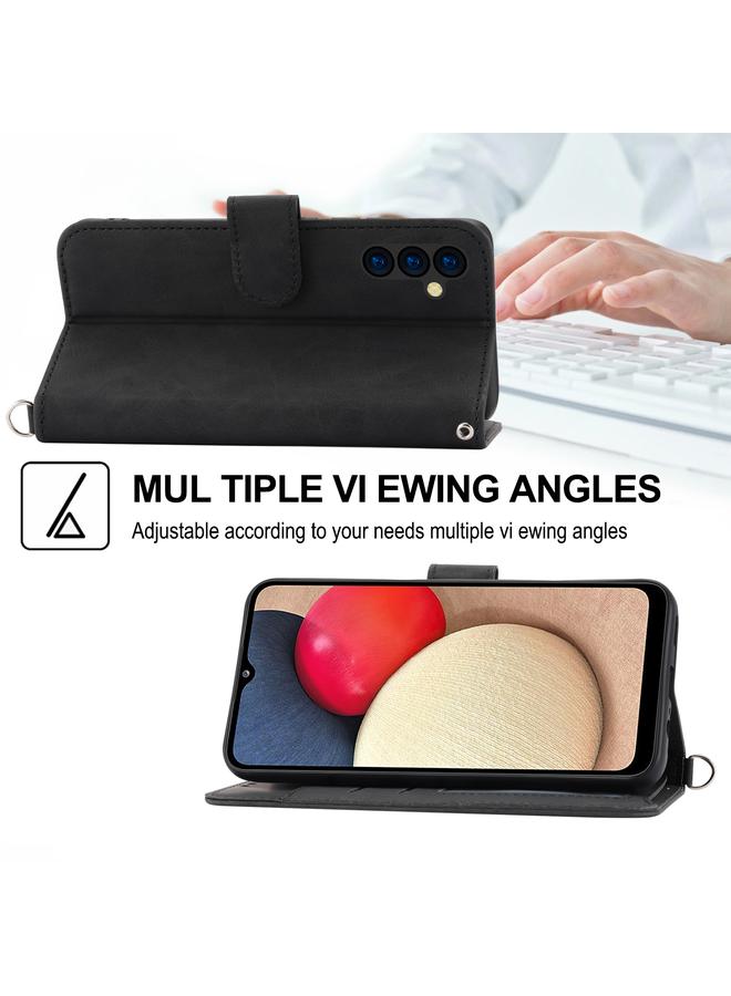 اس-توب جراب لهاتف Samsung Galaxy A14 5G جراب هاتف من الجلد بملمس جلدي منقوش عليه زهور - Image 4