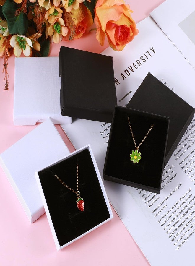 Ajcotahm 4 Pack Bracelet Box Gift Small Bracelet Gift Box Jewellery Boxes for Earrings Rings Necklaces Bracelets DIY Gift Packaging (Black White) - Image 4