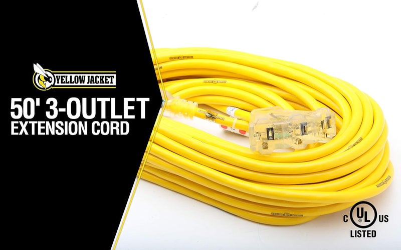 Yellow Jacket 12/3 Heavy-Duty 15-Amp Extension Cord - Image 2