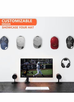 Excefore Hat Hooks for Wall, 10Pcs Adhesive Racks Baseball Caps Organizer Cowboy Rack Display Holder Cap Hangers Closet, Black  - Image 4