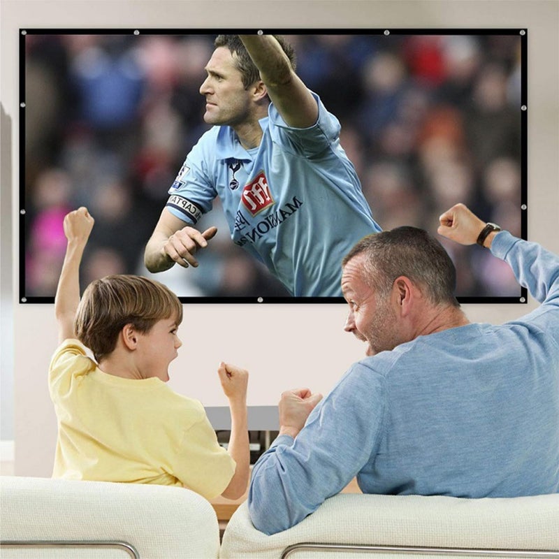 120 inch 4K 16:9 HD Projector Screen Portable Foldable and Anti-Crease, Movie Projector Screen Supports Double Sided Projectionfor Home Party Office Classroom - Image 5