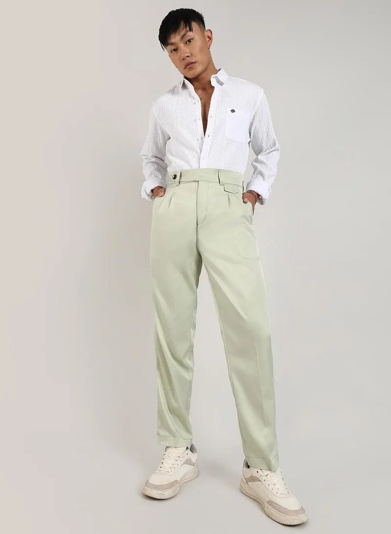 Campus Sutra  Lightweight - Solid Tailored Trousers for Men | Best Price UAE
