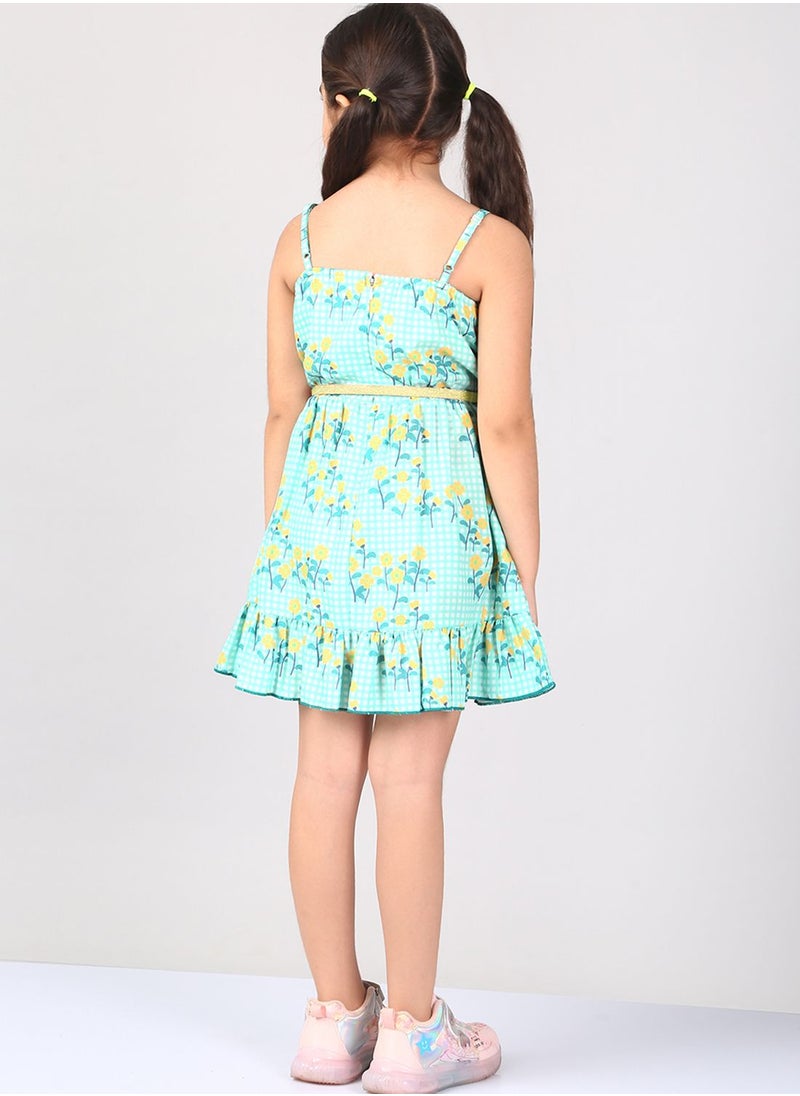 THE VANCA - Kids Floral Print Wrap Dress - Image 1