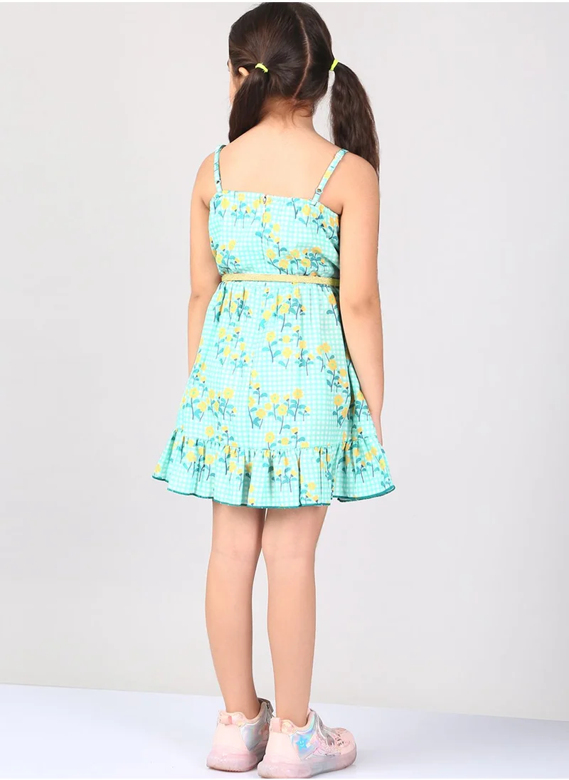 THE VANCA Kids Floral Print Wrap Dress