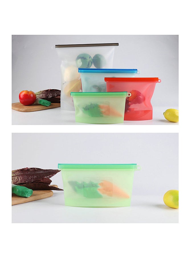 Generic - Reusable Leakproof Storage Bag Airtight Silicone Bags Snack Sandwich Lunch Freezer Bag for Storing Nuts Fruit 4000ML - Image 1