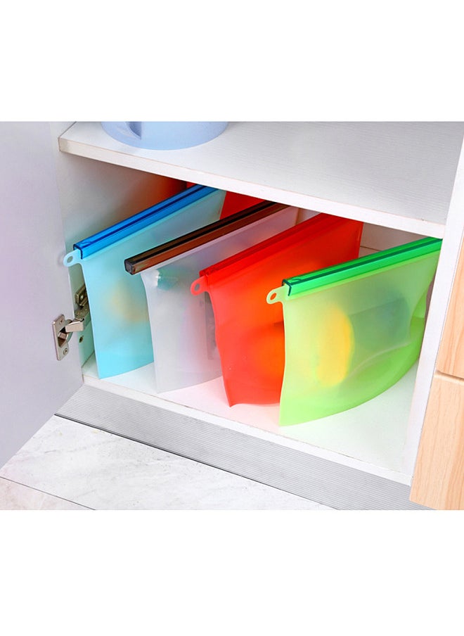 Generic - Reusable Leakproof Storage Bag Airtight Silicone Bags Snack Sandwich Lunch Freezer Bag for Storing Nuts Fruit 4000ML - Image 1