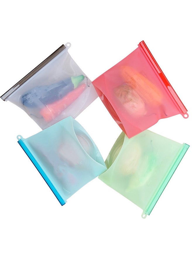 Generic - Reusable Leakproof Storage Bag Airtight Silicone Bags Snack Sandwich Lunch Freezer Bag for Storing Nuts Fruit 4000ML - Image 1