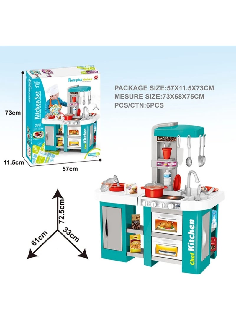 Large Kids' Kitchen Playset - 53 Pieces - Image 2