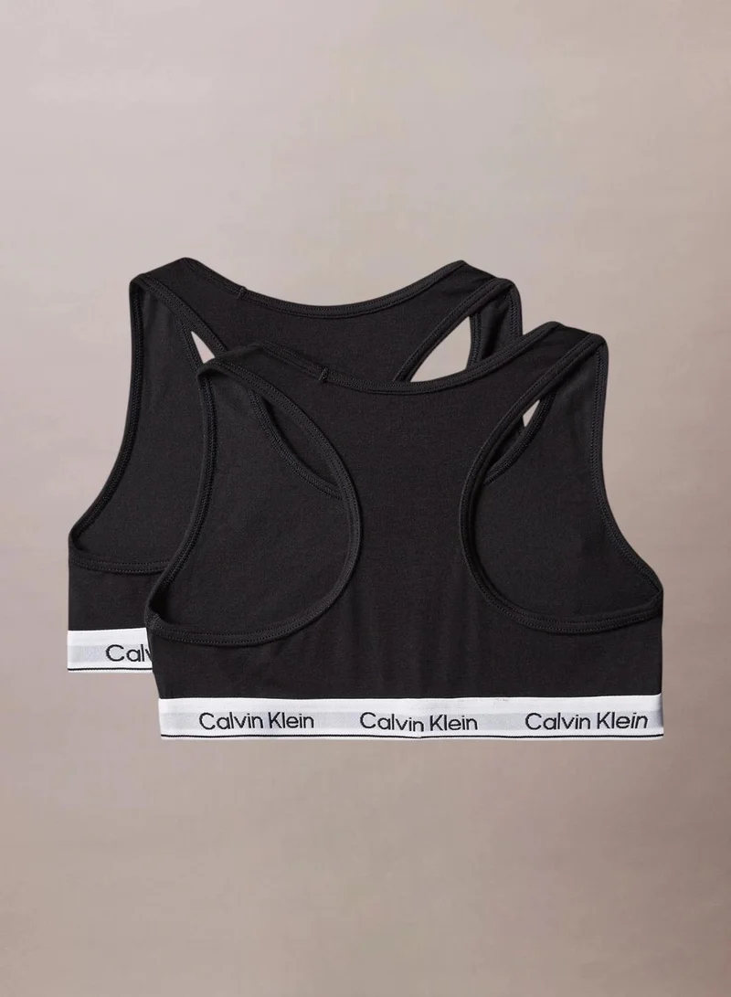 Calvin Klein Jeans 2 Pack Girls Bralettes - Icon Cotton Stretch