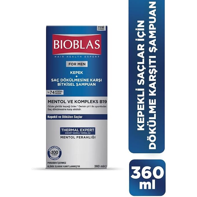 BIOBLAS MENTHOL & COMPLEX B19 SHAMPOO 360 ML - Image 2