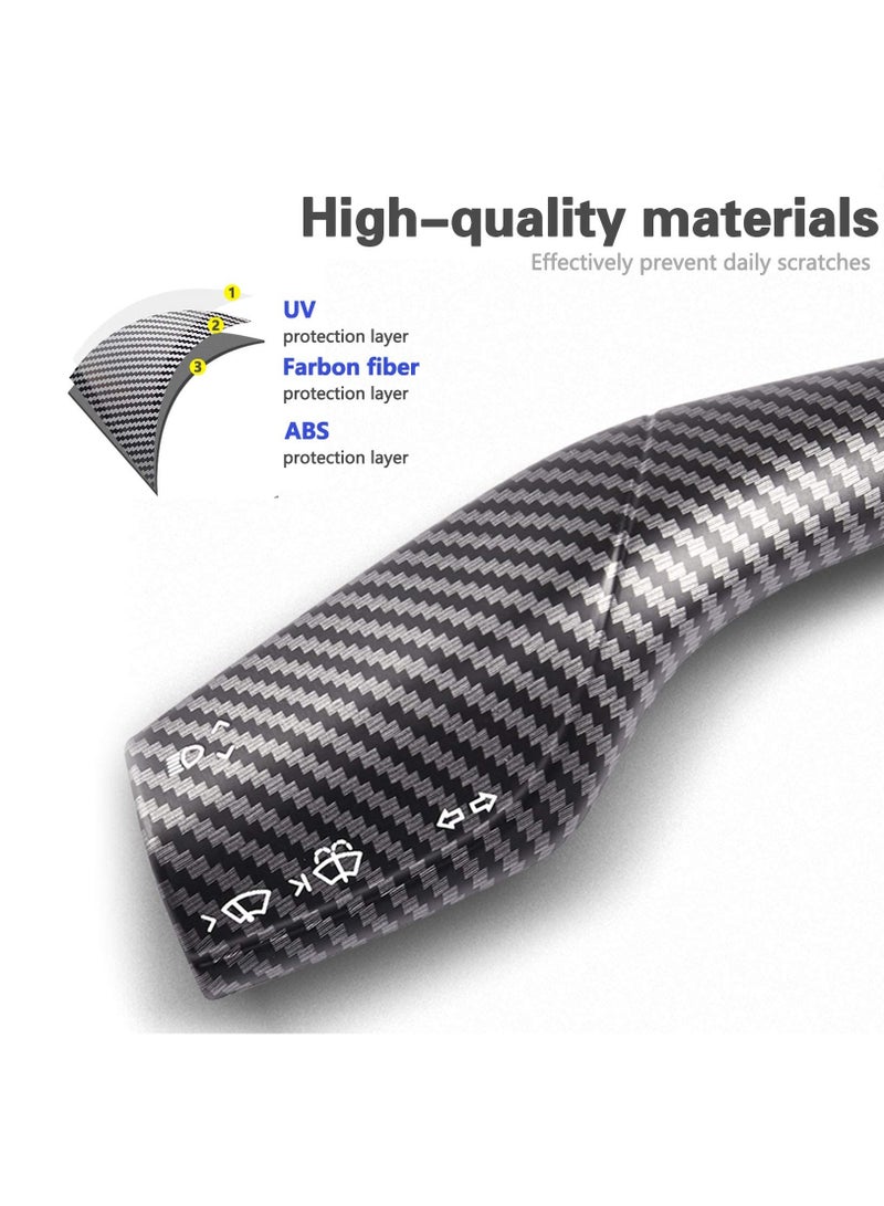 Zikra Carbon Fiber Steering Lever Cover for Tesla Model 3 & Model Y - Decorative Gear Shift Cover Accessories for Tesla Vehicles - Image 2
