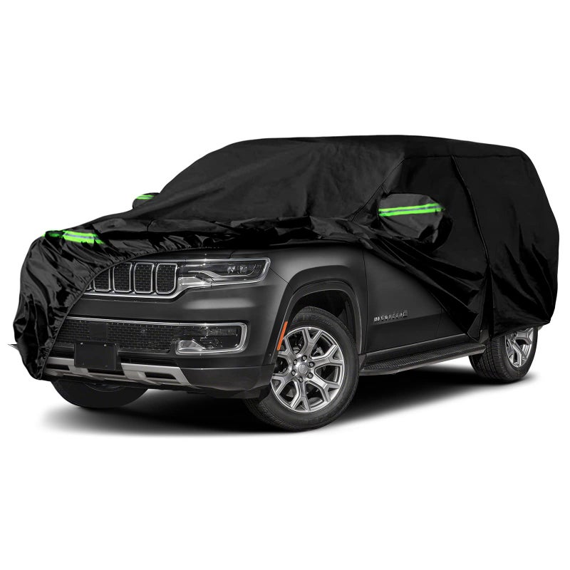 SPORTULI Waterproof Car Cover Replace for 2022-2023 Jeep Wagoneer/Grand Wagoneer, 6 Layers All Weather Car Covers with Door Zipper & Windproof Bands for Snow Rain Dust Hail Protection