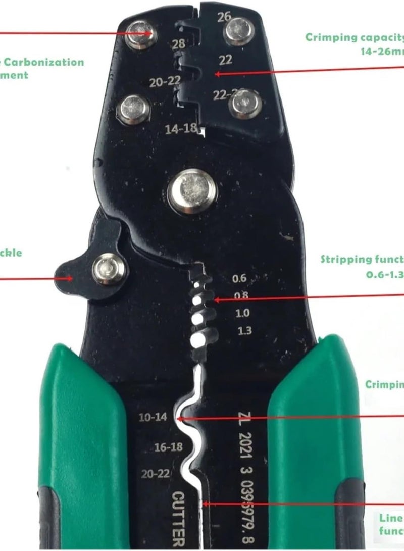 GGOOT Wire Stripper Multi-Function Pliers Terminal Manual Crimping Pliers Manual Crimping Pliers Hardware Tool Wire Stripper Multi Specifit  - Image 5