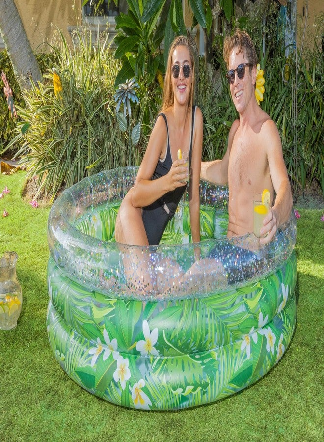 Poolcandy Inflatable Sunning Pools for up to 3 Adults (Palm & Plumeria Sunning Pool with Tropical Print) - Image 5