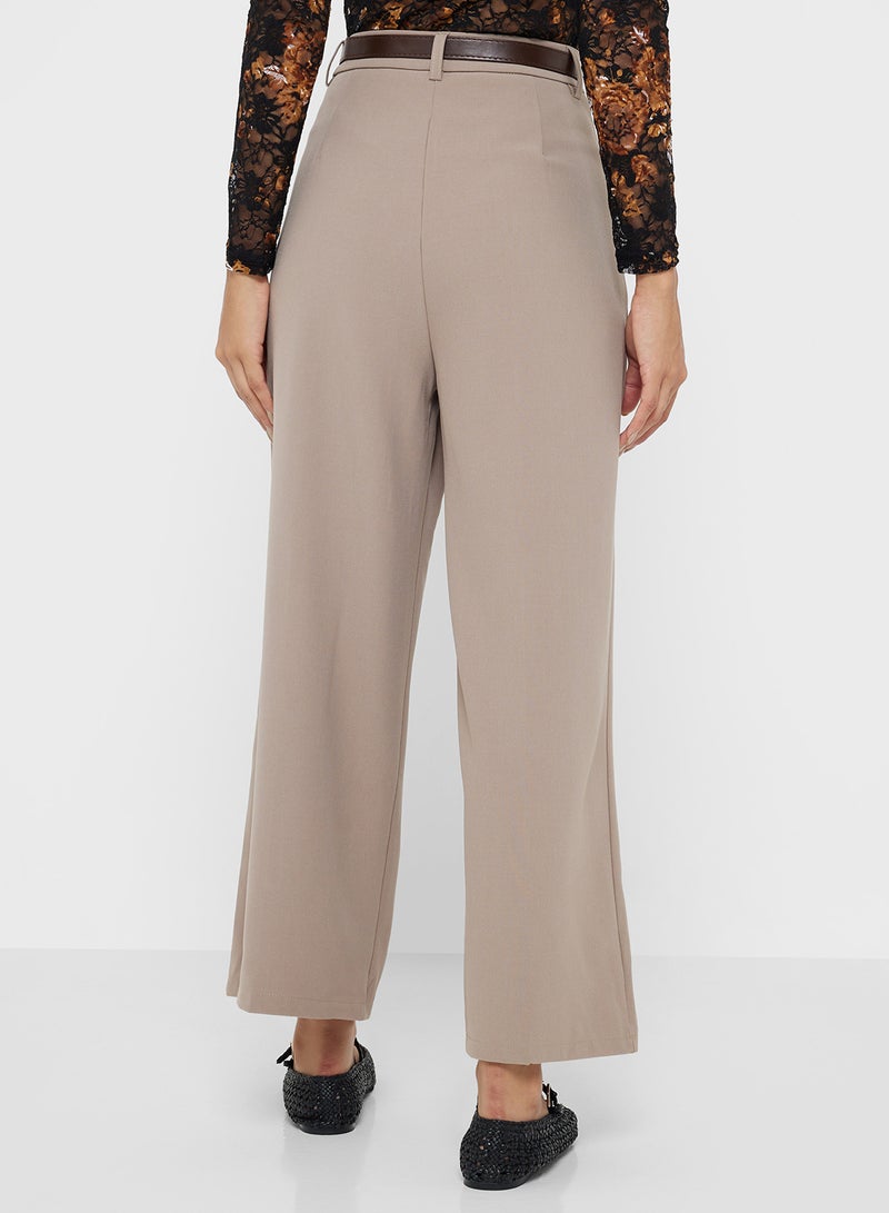 Ginger Belted Wide Leg Trousers - Image 3