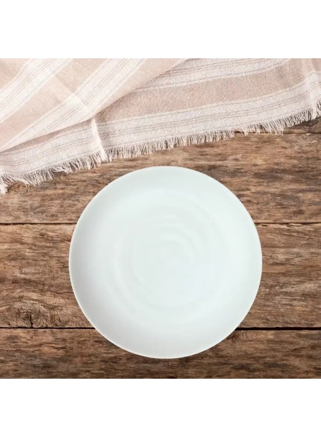 Dynasty' Dynasty Melamine Italy Designed 7.5 Inch Matt Finish Platter- White  - Image 2