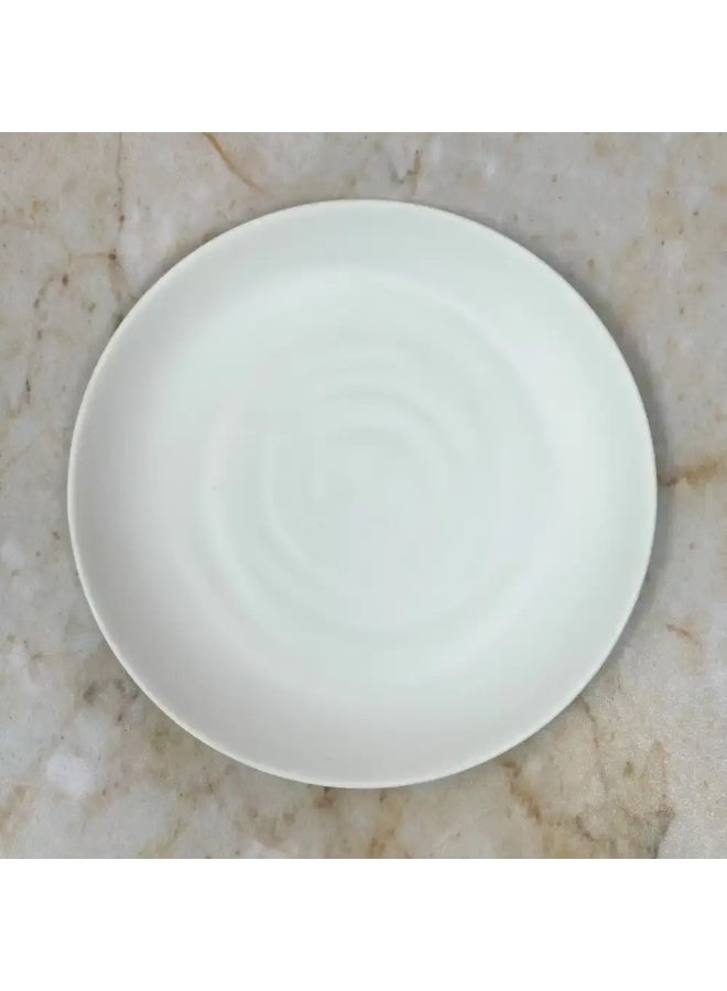 Dynasty' Dynasty Melamine Italy Designed 7.5 Inch Matt Finish Platter- White  - Image 3