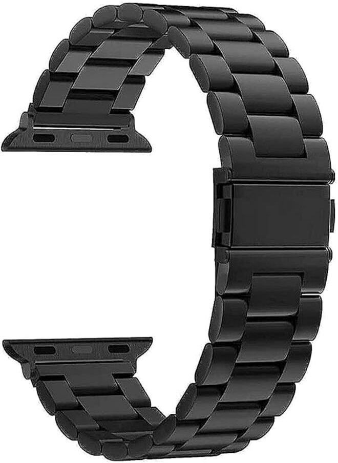 Generic - Apple Watch 49mm Heavy Stainless Steel iWatch Ultra Series 8/8 Bracelet for Men and Women, Black - Image 1