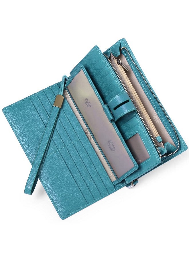 SENDEFN Women'S Wallet Large Capacity Rfid Blocking Leather Wallets Credit Cards Organizer With Checkbook Holder - Image 1