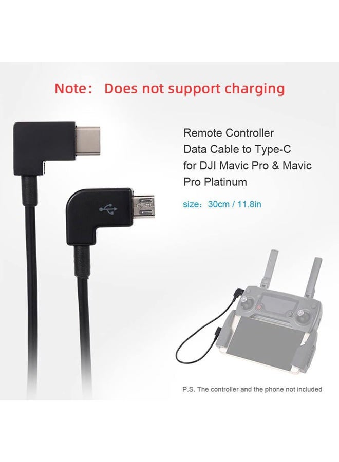 Cablecc كابل تحكم عن بُعد من كابل بيانات Type-C إلى Micro USB لطائرة DJI Mavic Pro Platinum ملحقات التحكم عن بُعد - Image 3