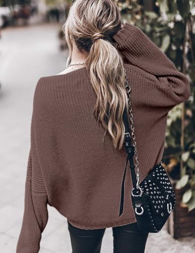SAUKOLE Women’s Trendy Sweaters to Wear with Leggings Causal Mock Neck Batwing Sleeve Fall Cute Oversized Knit Tops - Image 5