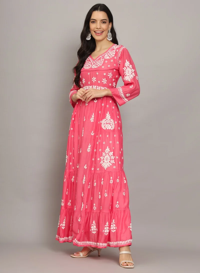 الايا جلابية شيكانكاري نسائية مطرزة يدوياً-AL4044