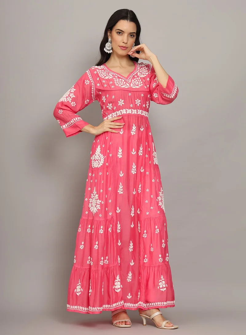 الايا جلابية شيكانكاري نسائية مطرزة يدوياً-AL4044