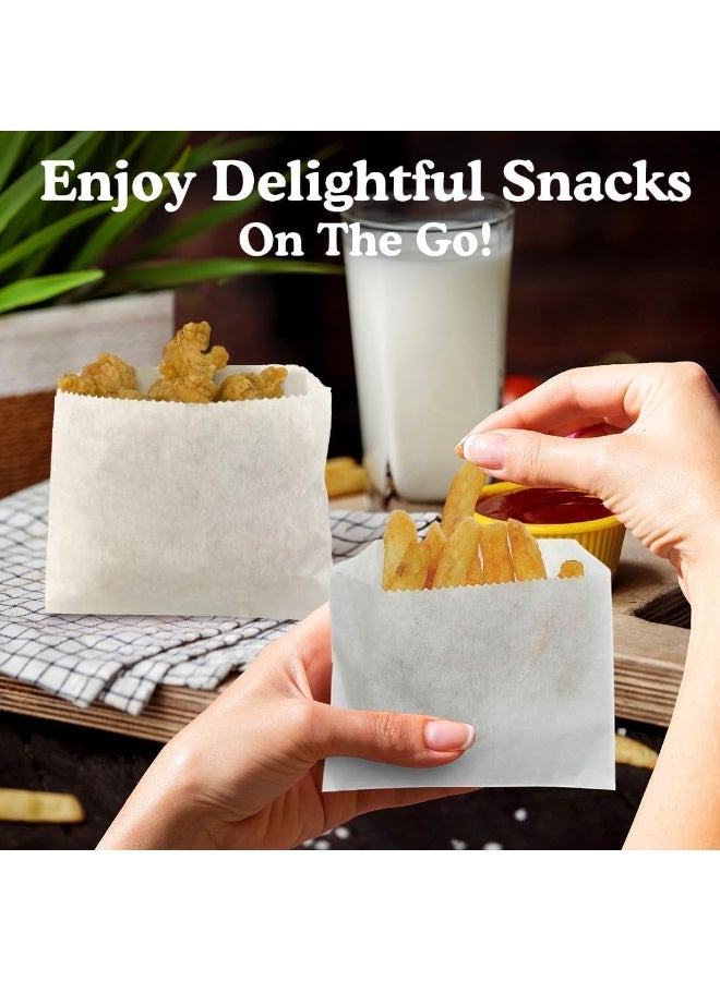 Regency Wraps أكياس الوجبات الخفيفة المقاومة للدهون من ريجنسي، حقيبة تقديم للبطاطس المقلية، حلقات البصل، والمزيد، مثالية للتسلية في الهواء الطلق، تحافظ على الأيدي خالية من الدهون، عبوة من 100 - Image 2