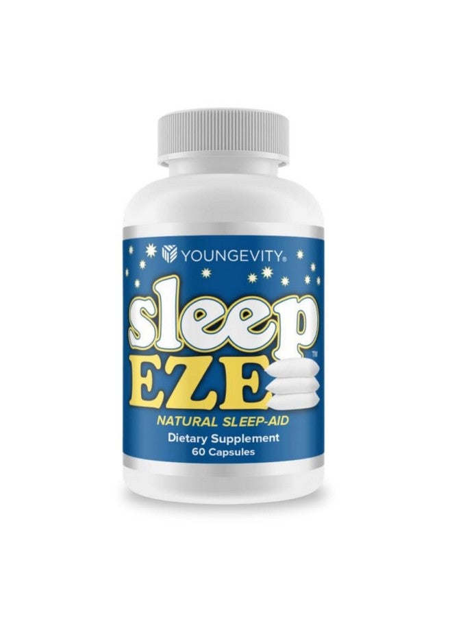 youngevity يونغيفيتي سليب إيزي - دعم النوم الطبيعي - جذر فاليريان، زهرة العاطفة، 5-HTP، ميلاتونين - غير مسبب للإدمان - مكمل دعم النوم - (60 كبسولة) - Image 1