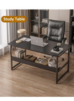 Lafulaifu مكتب كمبيوتر 120*55*75 سم مع رف تخزين وطاولة ألعاب ومحطة عمل مكتبية كبيرة ومكتب دراسة للمكتب المنزلي  - Image 5