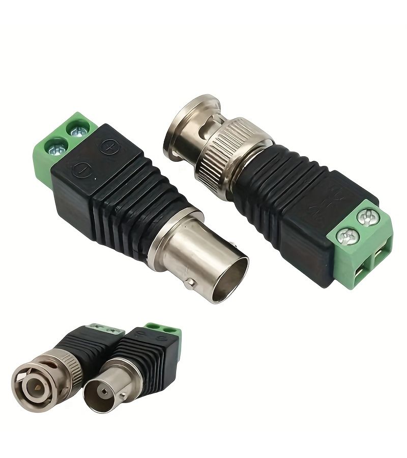 20 موصلات BNC ذكر أنثى خضراء لا تحتاج إلى لحام لكاميرات TVI AHD CVBS CVI DVR - Image 3