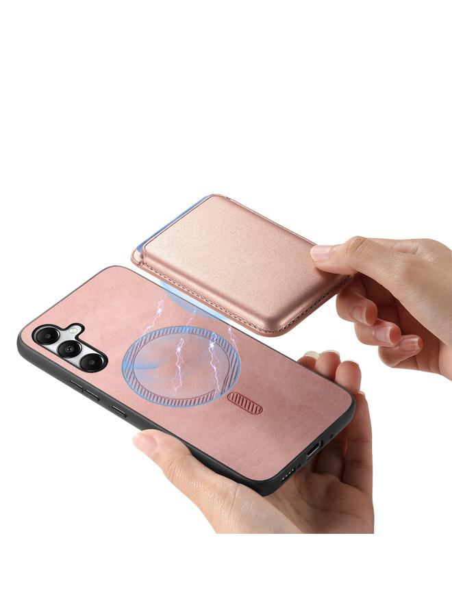 اس-توب جراب لهاتف Samsung Galaxy A14 Retro Magsafe Card Bag غطاء خلفي من البولي يوريثان جراب هاتف - Image 3