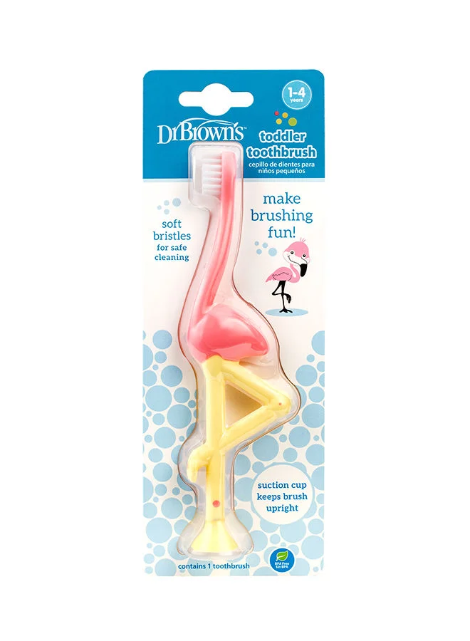 Dr. Brown’s Toddler Toothbrush, Pack of 1 - Pink Flamingo