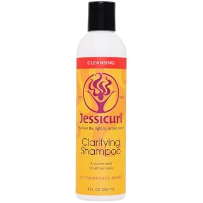 Jessicurl, Clarifying Shampoo, 8 Fl Oz, No Fragrance Added, A Routine Reset for Wavy, Curly, and Coily Hair