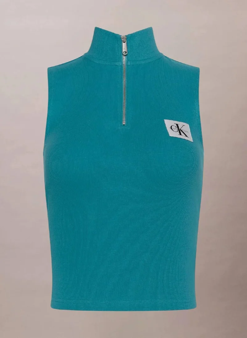 Sleeveless Quarter Zip Top