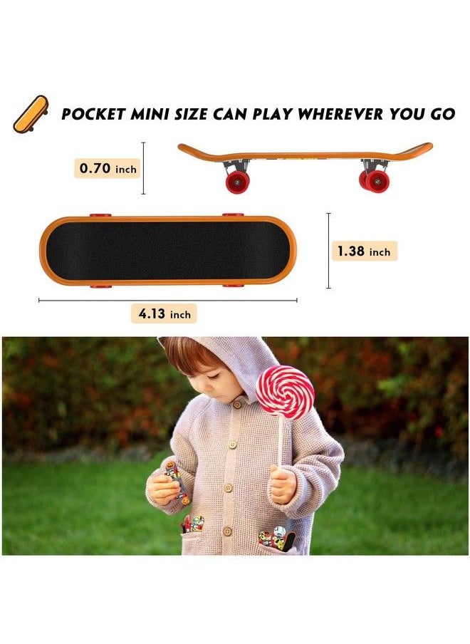 TIME4DEALS 4 Pcs Finger Toys Professional Finger Boards Mini Skateboard Fingerboards For Creative Fingertips Movement, Skateboard Educational Toys Party Favors Novelty Toys For Kids Boys Girls Gifts  - Image 4