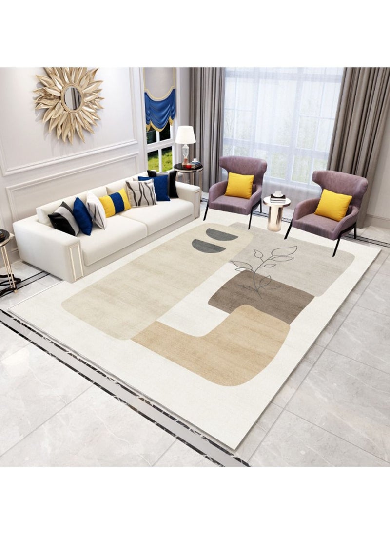Sharpdo Modern Area Rugs Simple Short Pile Carpet Living Room Bedroom Rug Anti Slip Floor Carpet Home Decor 200*300CM  - Image 1