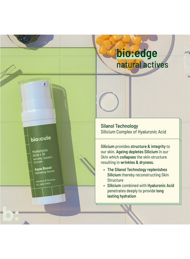 Biocule Aqua Boost Hydrating Serum Hyaluronic Acid Serum With Pentavitin From Natural Sugars & Silicium Face Serum For Deep Hydration & Instant Plumping Light Water Gel For All Skin Types 30Ml - Image 5