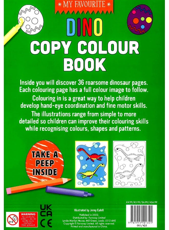My Favourite Dino Copy Colour Book  - Image 2